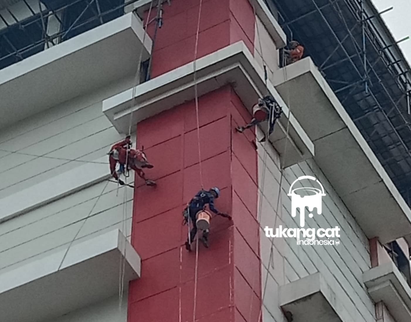 Rope Access – ‘Tukang Cat Pakai Tali’ & Keuntungannya Untuk Pengecatan Gedung Tinggi Anda