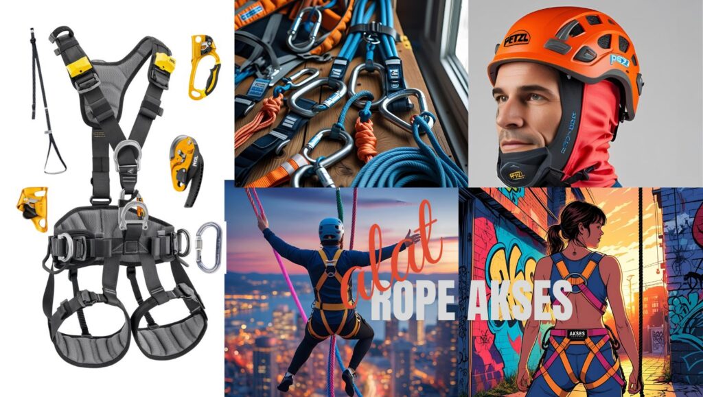 peralatan rope akses, merk yang bagus untuk panjat tebing, alat bekerja di ketinggian, rope akses