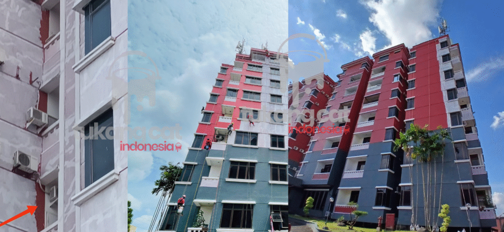 warna dinding teracotta, warna didning merah bata, warna dinding merah marun, dinding eksterior,gedung warna merah bata