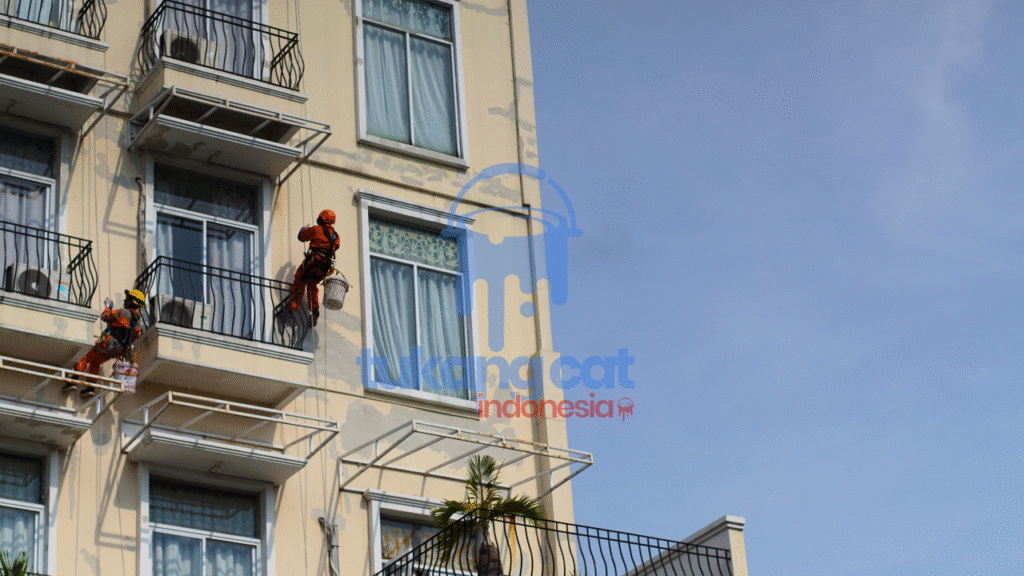 Jasa Pengecatan Gedung Tinggi Profesional Solusi Aman dengan Rope Access 3 1