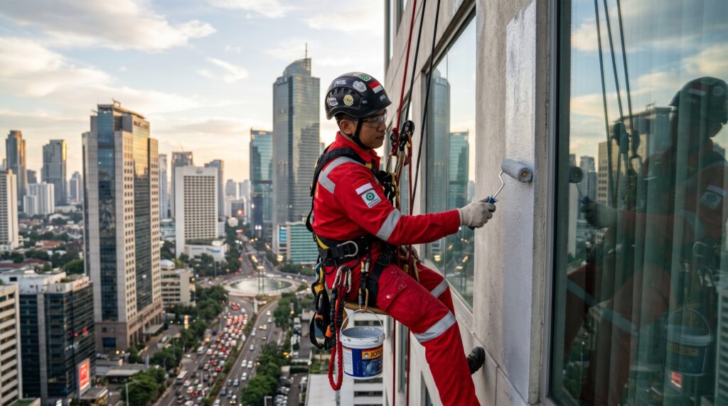 Tukang Cat Indonesia, Jasa pengecatan gedung tinggi