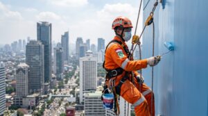 jasa rope akses, spesialis cat gedung tinggi