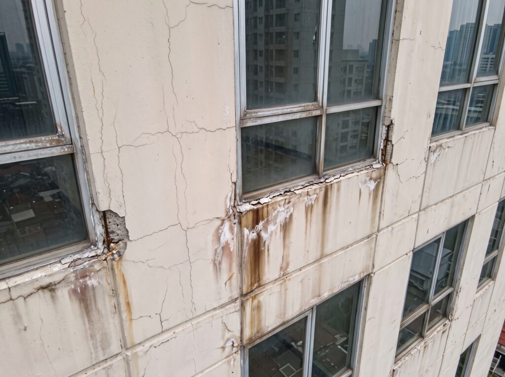5 Keunggulan Sinergi Drone Inspection & Rope Access - Cara Tercepat Menemukan Kerusakan Fasad di Gedung 20+ Lantai 3 inspeksi gedung dengan drone, jasa audit fasad gedung, pemeriksaan dinding high-rise.
