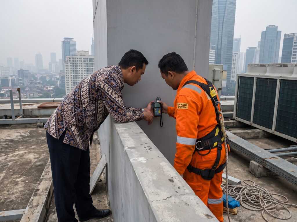 Dry Film Thickness (DFT) - Mengapa Ketebalan Lapisan Cat Menentukan Usia Bangunan Anda? 2 DTF tukang cat indonesia
